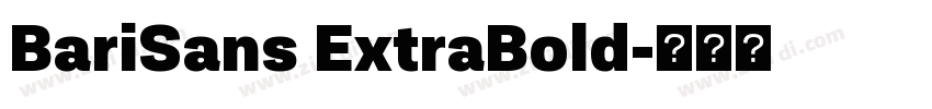 BariSans ExtraBold字体转换